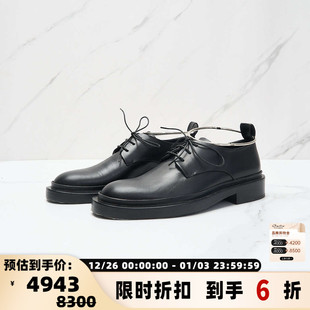 银泰百货 Jil 浅口皮鞋 日常通勤女士系带圆环德比鞋 301596 Sander