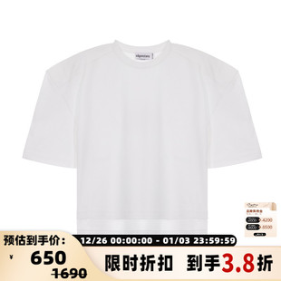 T恤银泰百货 NAGONSTANS 上衣全棉短袖 宽松短款 301574 女士夏季