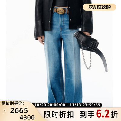 ALEXANDER WANG 女士显瘦水洗直筒牛仔裤银泰百货 301574