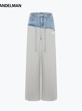 ANN ANDELMAN 2025春夏女士牛仔拼接解构运动裤银泰百货 301286