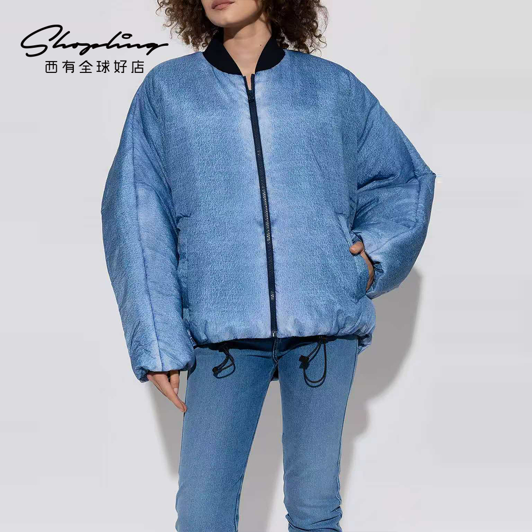 Diesel秋冬女士时尚百搭拉链夹克外套银泰百货精品 301596