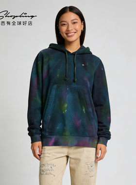 Acne Studios秋冬女士抽绳拼色套头连帽衫卫衣银泰百货 301604