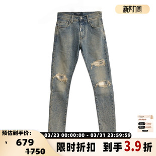 银泰百货精品 Represent 破洞复古牛仔裤 男士 301596 春夏款