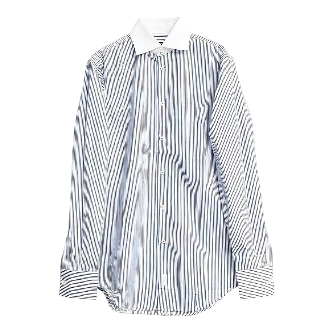 D Squared 男士细条纹衬衫棉质休闲商务长袖衬衣银泰百货 301596