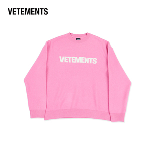 301446 银泰百货 VETEMENTS 秋冬情侣休闲潮流毛衣圆领针织衫