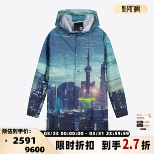 连帽夹克外套 GIVENCHY 图案印花拉链中长款 男士 301604 秋冬新品