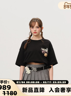 FRAILSTATE 25春夏新款女士兔子玩偶百褶裙裤短裙银泰百货 301260