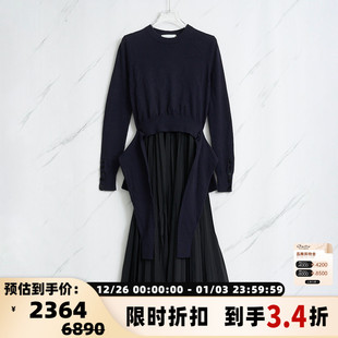 连衣裙银泰 3．1Phillip 女士假两件针织长袖 优雅时尚 301596 Lim