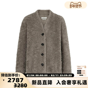 concise-white/简白 25秋冬女士V领廓形外套银泰百货精品 301257