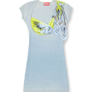 连衣裙银泰百货 DIESEL 针织无袖 女士短款 301574 潮流新款