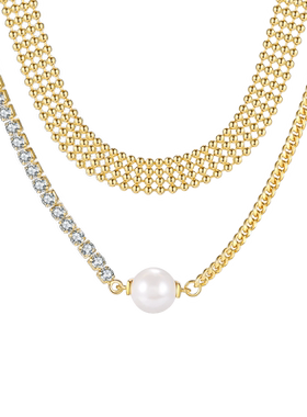 abybcharming星晴金色珍珠项链