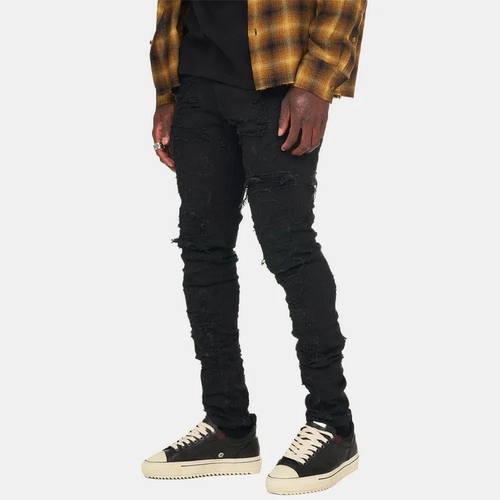 Represent 春夏款男士水洗破坏修身牛仔裤银泰百货精品 301596