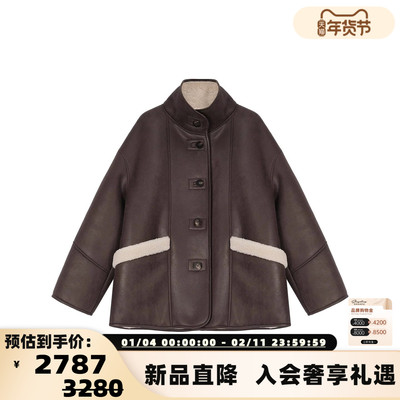 concise-white/简白 25秋冬女士立领廓形外套银泰百货精品 301257