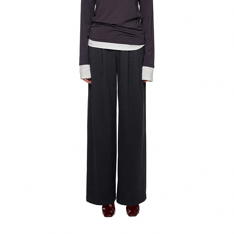 SHRO ENRO Perfect distance 女士撞色抽褶腰头宽松休闲裤 301469