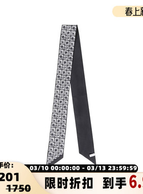 Ferragamo菲拉格慕 女士窄版丝巾束发带装饰带140*7cm银泰 300095