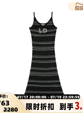 Le Depaysement 新款女士珍珠logo条纹毛衣裙银泰百货精品 301601