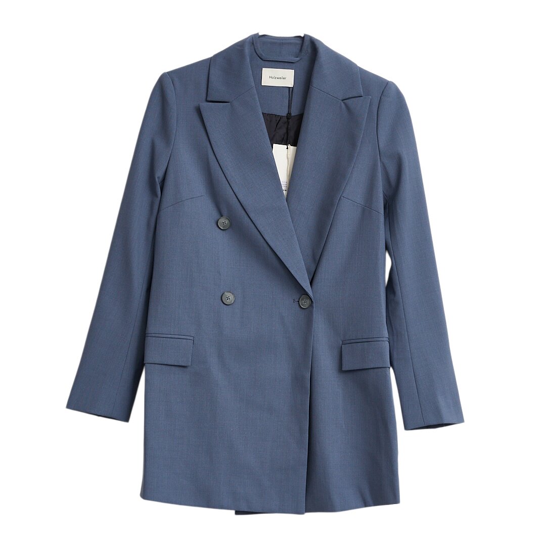 Holzweiler 女士休闲双排扣纯色西服外套银泰百货 301596