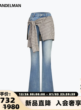 ANN ANDELMAN 秋冬女士衬衫绑带两件式牛仔裤银泰百货 301286