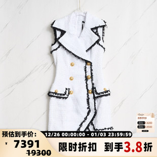 连衣裙银泰百货精品 短款 301596 春秋女士流苏小香风无袖 BALMAIN