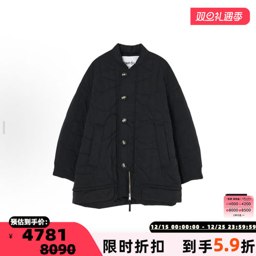 ENFOLD 25秋冬新款聚酯纤维填充女士宽松棉服银泰百货 301574