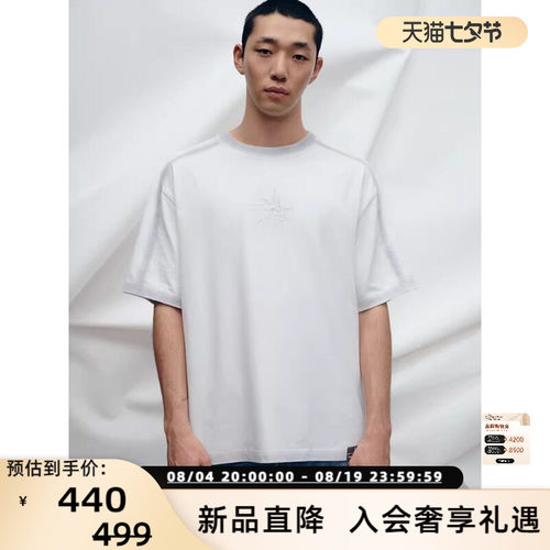 Lee x Feng Chen Wang[联名系列] 男女同款喷染宽松短袖T恤 银泰