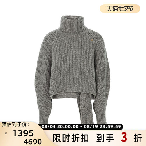 RECTO女士高领长袖针织衫毛衣