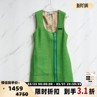 301596 连衣裙背心裙银泰百货精品 GANNI女士简约修身 羊毛无袖