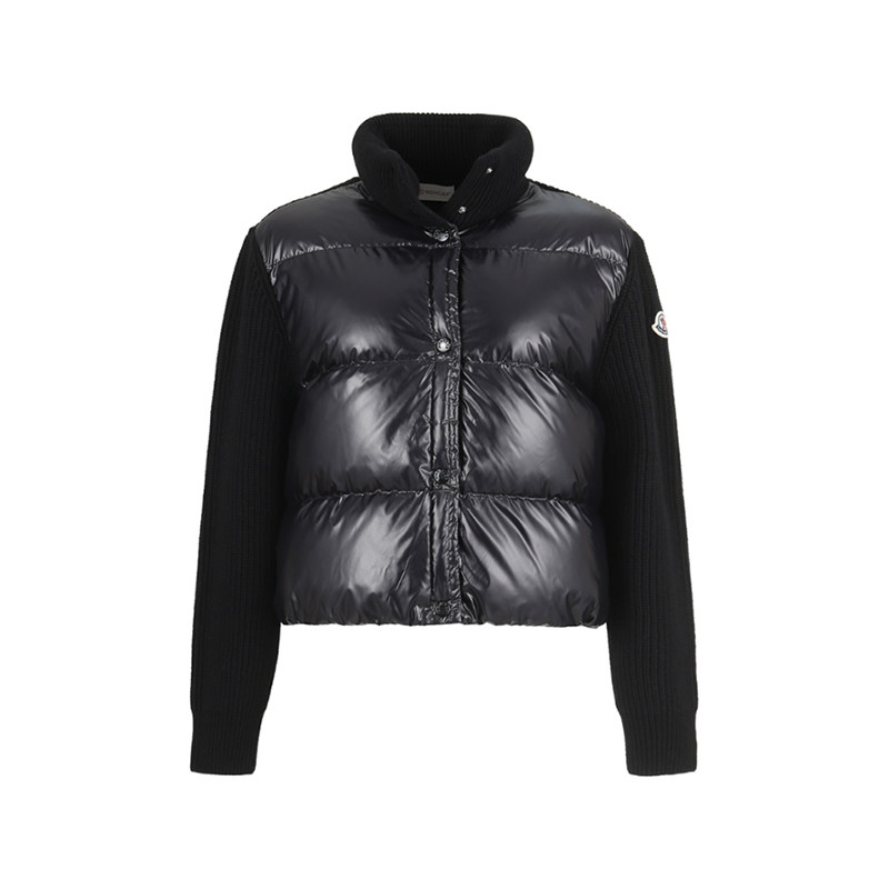 Moncler盟可睐 女士短款鹅绒拉链拼接羽绒服银泰百货 300095