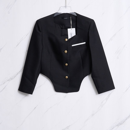 pushBUTTON 潮流都市女士不规则方领休闲西装银泰百货精品 301596