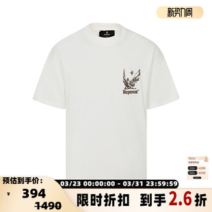 短袖 REPRESENT 印花男士 纯色小众潮牌高街复古美式 T恤 春季