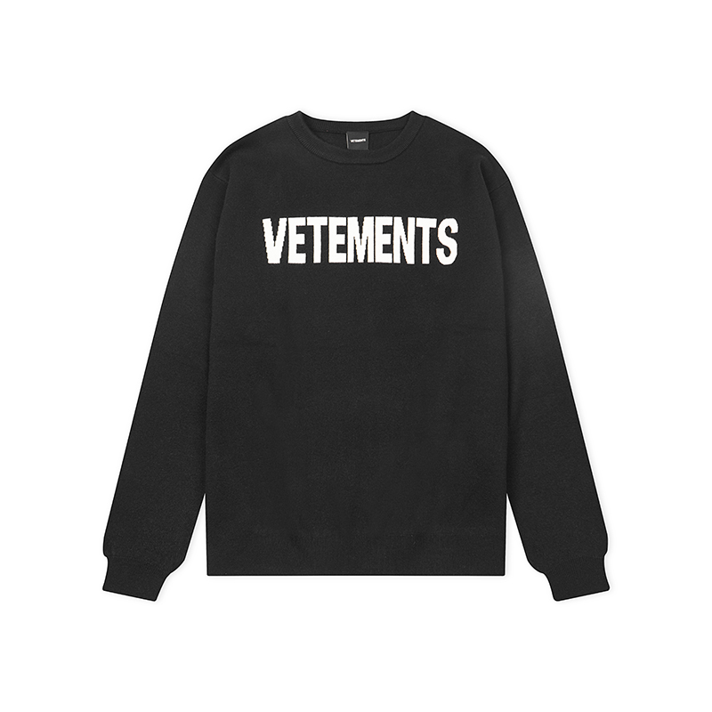 VETEMENTS 秋冬oversize男女同款圆领针织衫毛衣银泰百货 301446