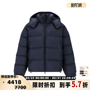 300095 连帽拉链鸭绒面包羽绒服银泰百货 Armani阿玛尼EA 男士