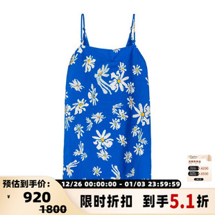 SENTENCE潮流女士雏菊印花图案吊带款 SHORT 连衣裙301574 断码