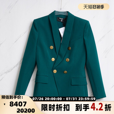 BALMAIN 春秋款女士重工金属纽扣羊毛西服银泰百货精品 301596