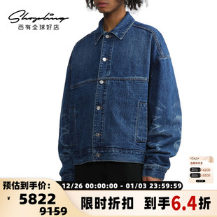 oversize水洗牛仔翻领外套银泰百货 潮牌男士 DONE 301596