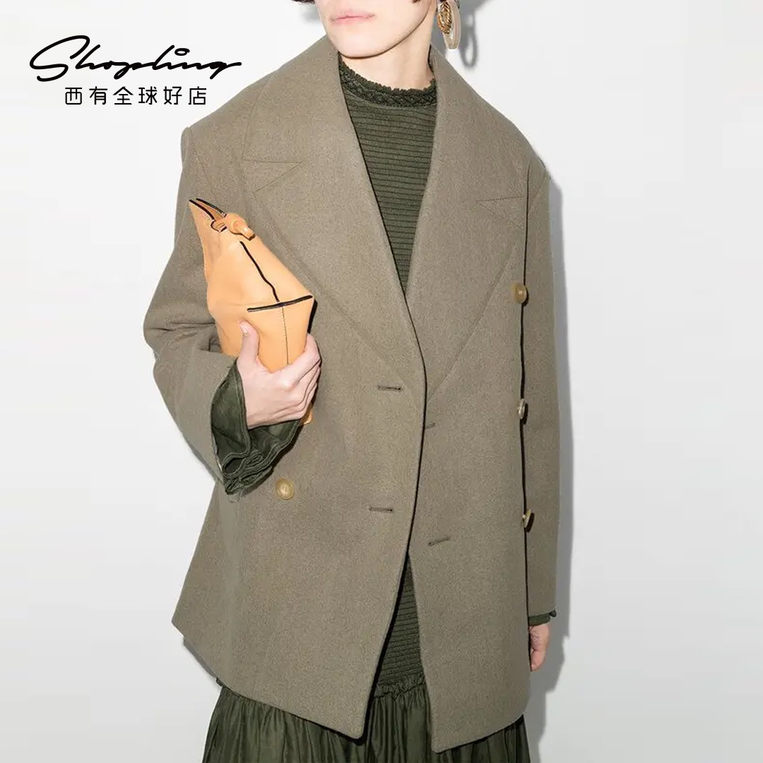 JACQUEMUS 简约女士双排扣毛呢休闲长袖大衣外套银泰百货 301596