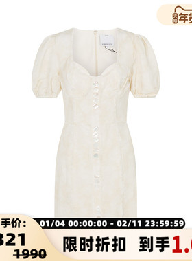 【折扣】C/MEO 女士简约款气质休闲修身短袖收腰mini连衣裙