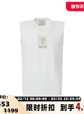 PROJECTJOIN 春夏男士速写花卉无袖背心T恤银泰百货精品300228