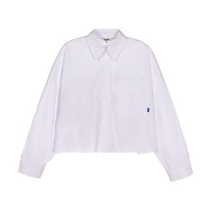 SJYP/ 秋冬女士白色棉质方领长袖衬衫银泰百货精品 301574