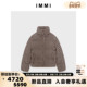 女士格纹针织立领羽绒夹克银泰百货 设计师品牌 IMMI 300124
