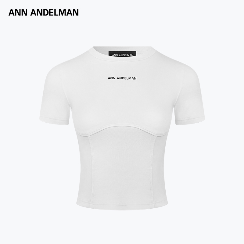 ANN ANDELMAN 25秋冬新款女士正肩鱼骨线短袖T恤银泰百货 301286