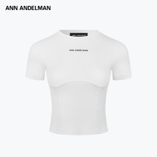 ANN ANDELMAN 秋冬新款女士正肩鱼骨线短袖T恤银泰百货 301286