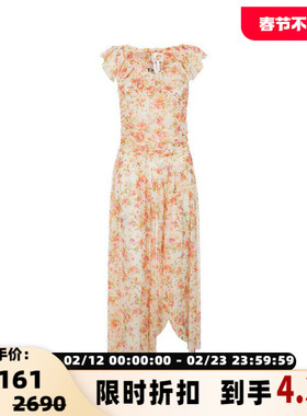 TACH CLOTHING 春季新款女士印花迷你长款连衣裙银泰百货