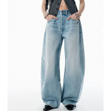 ALEXANDER WANG 25秋冬女士宽松显瘦阔腿牛仔裤银泰百货 301574