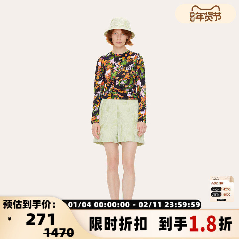 STINE GOYA  女士松紧腰设计休闲短裤银泰,女装/女士精品,休闲裤,淘宝优惠券,粉丝福利购,淘宝优惠卷