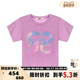 圆领T恤银泰百货精品 SJYP 春夏女士紫色棉质短袖 301574