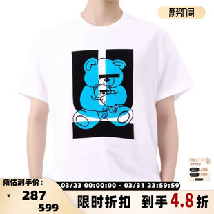 T恤银泰百货 Undercover 小熊印花短袖 男女同款 301596 春夏款