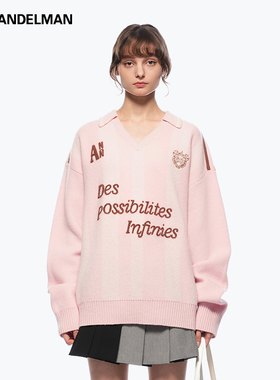 ANN ANDELMAN 25秋冬新款女士翻领长袖毛织球服银泰百货 301286