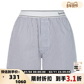 Sporty 银泰百货 棉质复古运动条纹宽松休闲短裤 Rich 女士春季