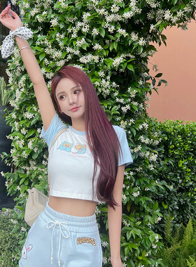 FRAILSTATE（C系列）女款兔子绣花毛边针织短裤 301260